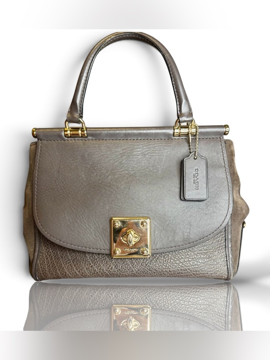 Coach Handbags - Coach Large Drifter Chocolate Suede & Pebbled Gold Hardware